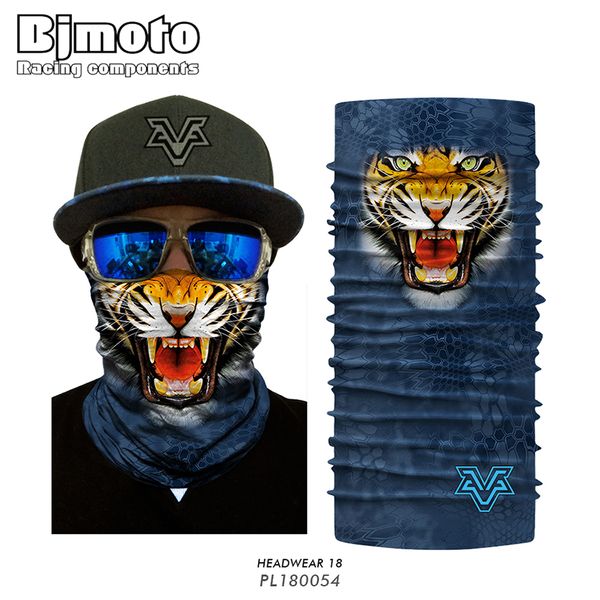 

bjmoto 3d tiger bandanas sport face mask scarf motorcycle men scarves face shield sun mask balaclava seamless washouts scarf