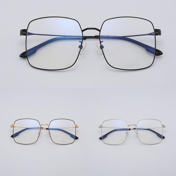

protective cute plain artistic full frame myopia goggles myopia glasses glasses metal frame, Silver