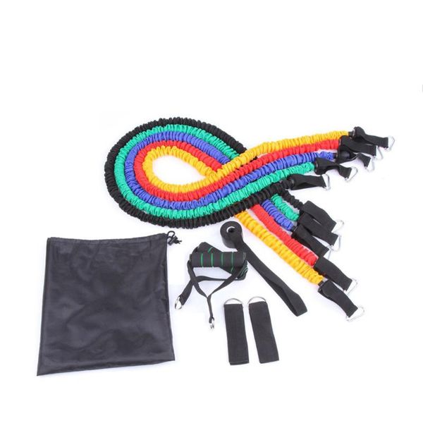 

11pcs/set pull rope fitness exercises resistance bands latex tubes pedal excerciser training workout yoga rubber loop tube z1