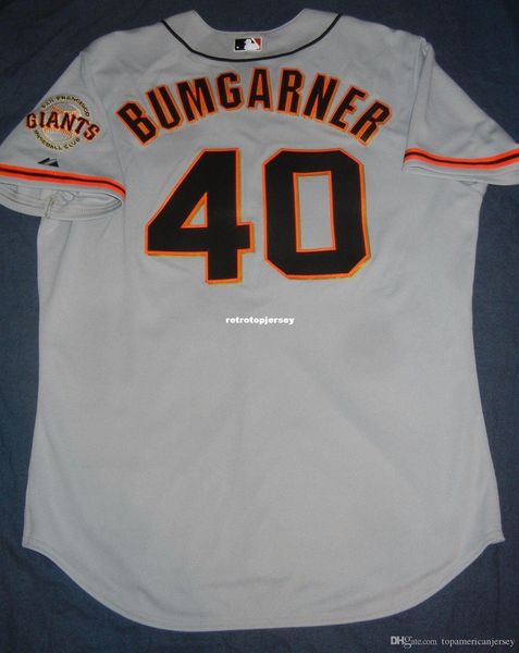 

retro majestic #40 madison bumgarner san francisco grey jersey nwt mens stitched baseball jerseys, Black;blue