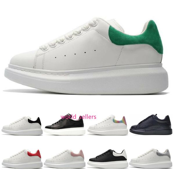 

2019 designer mens women casual shoes black white green red gold pink suede leather skateboarding trainers sneaker shoes size 36-44