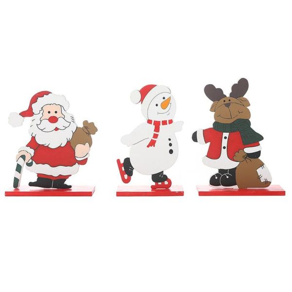 

creative detachable christmas santa claus snowman elk ornaments table decor