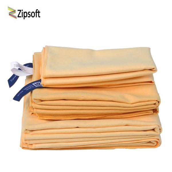 

zipsoft beach towel microfiber yellow quick-drying hair face bath towels lightweight soft antimicrobial yoga mat swimming 2019