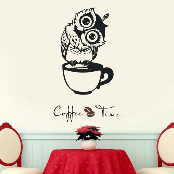 

кофе ресторан наклейка кухня столовая съемные наклейки стены домашнего декора стены искусства настенная роспись декоративные обои #lr2