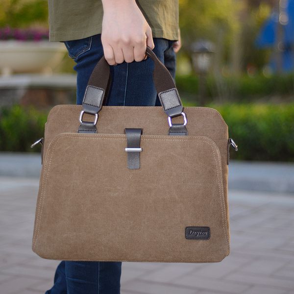 

men's bag 2019 new canvas men's cross section shoulder bag business portable document computer