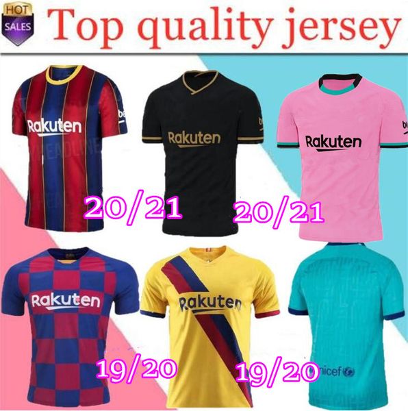 

fc barcelona soccer jersey 2020 2021 camisetas de futbol ansu fati 19/20 messi griezmann de jong maillots de football shirt men kids kit, Black;yellow