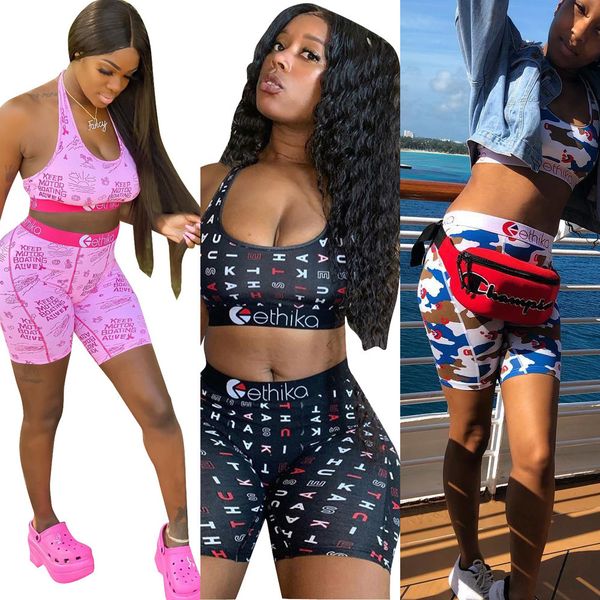 

women designer 2 piece set swimwear vest+shorts plus size print bathing suit s-3xl low wasit bathingsuit summer clothing swimsuit, Gray