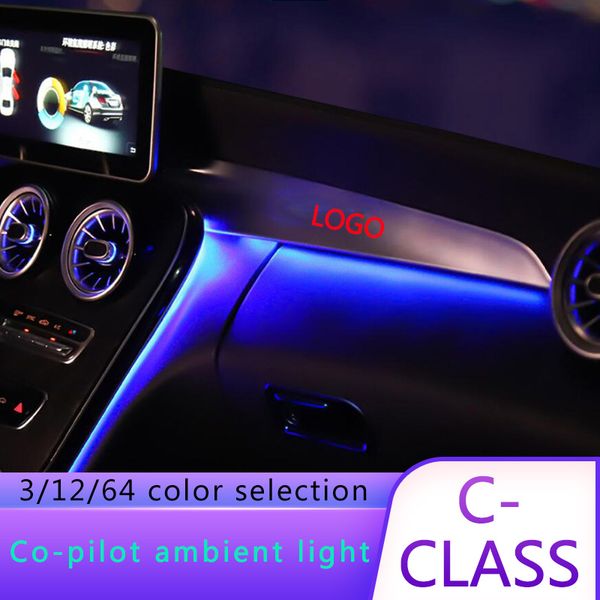 

atmosphere light passenger trim led light for w205 c class 2020-2020 in co-pilot dashboard ambient stripes