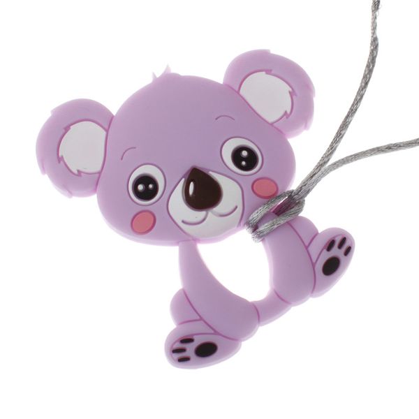 

10pcs koala силикон teether подвеска медведь детские игрушки прорезыватель bpa free жевательные силикон зубные chew игрушки для ребенка