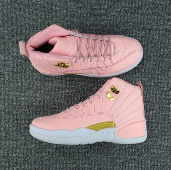 

with box 12 fiba 12s lemonade xii pink women girl gs basketball shoes retro sports shoe sneakers chaussures valentines day trainer zapa2807#