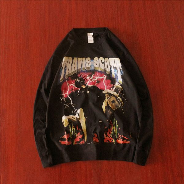 

asap travis sccot long sleeve t-shirt for men women sweatshirt hoodie hiphop streetwear men casual sweatshirts pullover, White;black