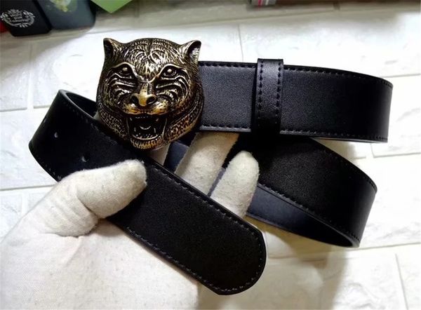 

mens belts Luxury women belts Western Rhinestone Head Buckle Tiger Print Leather men Belt Gift With Jeans belt
