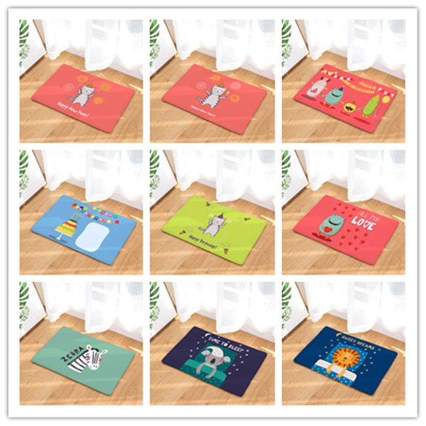 

flannel cartoon door mats household bathroom door mats foot long bedroom