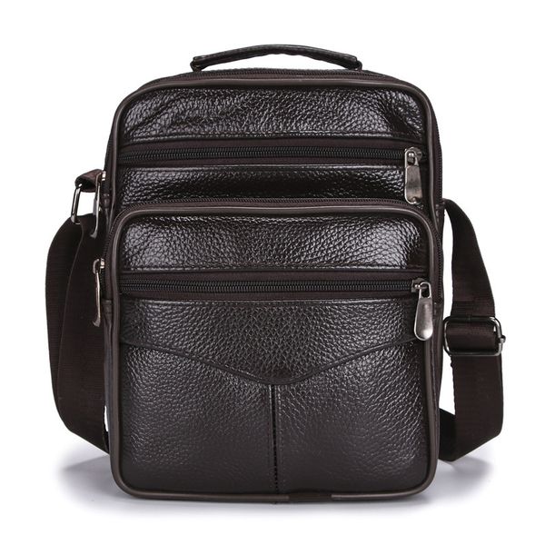 

2020 leather bag large-volume business casual shoulder bag over-the-shoulder men's