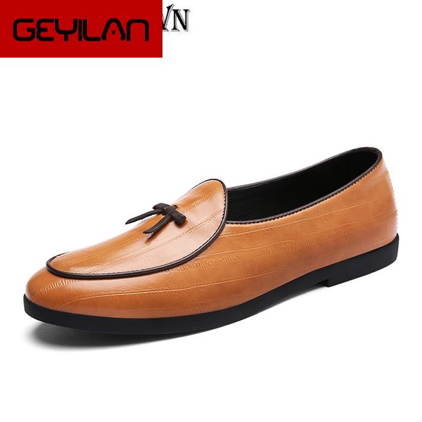 

new spring fashion business men shoes genuine leather soft casual breathable men's flats shoes h200, Black
