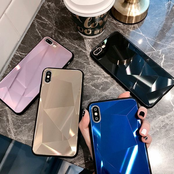 

new for huawei nova5 laser 3d rhombus glass phone case