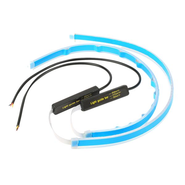 

new ultra-thin 2 piece power drl gm leader drl daytime running lights mobile running headlights led lights with brake turn signa