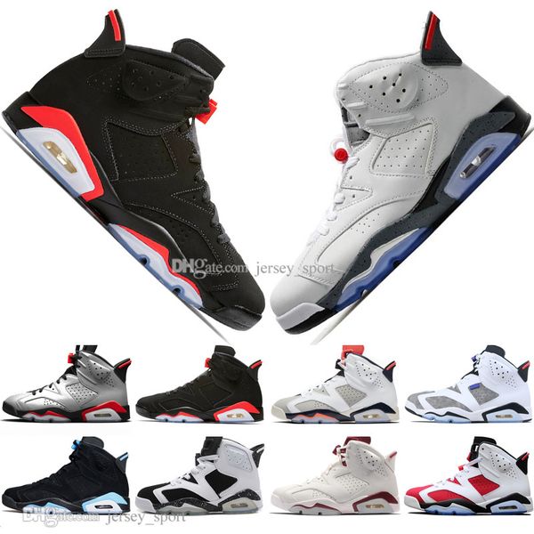 

2019 infrared bred 6 6s mens basketball shoes 3m reflective tinker maroon alternate hare olympic flint men sports sneakers designer trainers, White;red