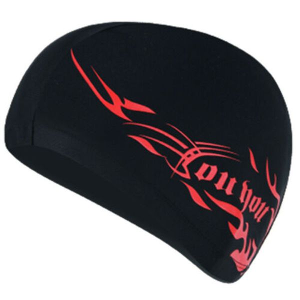 

1pc swimming hat cap swim mens womens nylon spandex fabric
