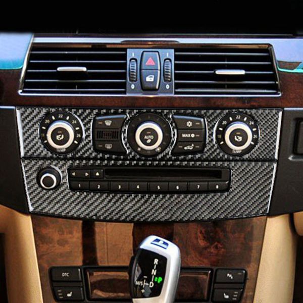 2019 For Bmw E60 F10 G30 2005 2019 Interior Trim Carbon Fiber Air Conditioning Cd Control Panel Decoration Car Styling 5 Series Accessories From