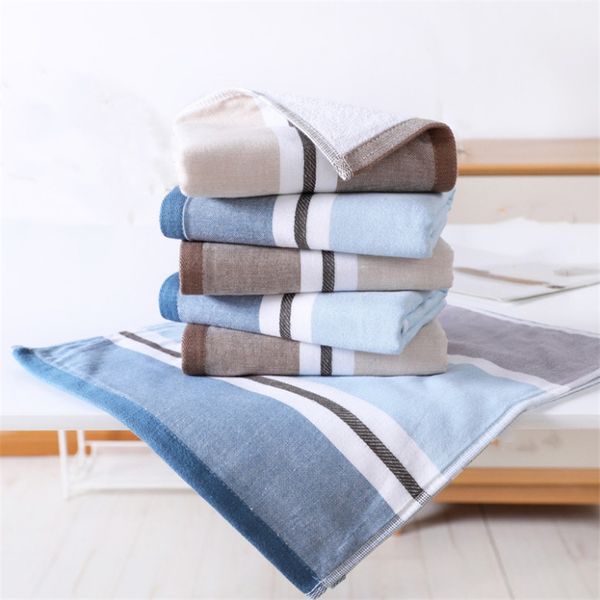 

factory wholesale striped gauze cloth cotton towel soft absorbent towel can be customized logo