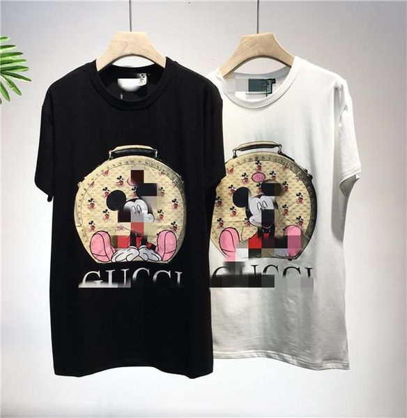 

20fw mens 2020 luxury designer clothes summer short sleeve mans womans tshirt tee plussize clothing girl chest rat print 4.21, White;black