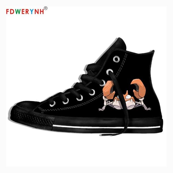 

canvas sneakers design pocket krabby anime cartoon casual high shoes
