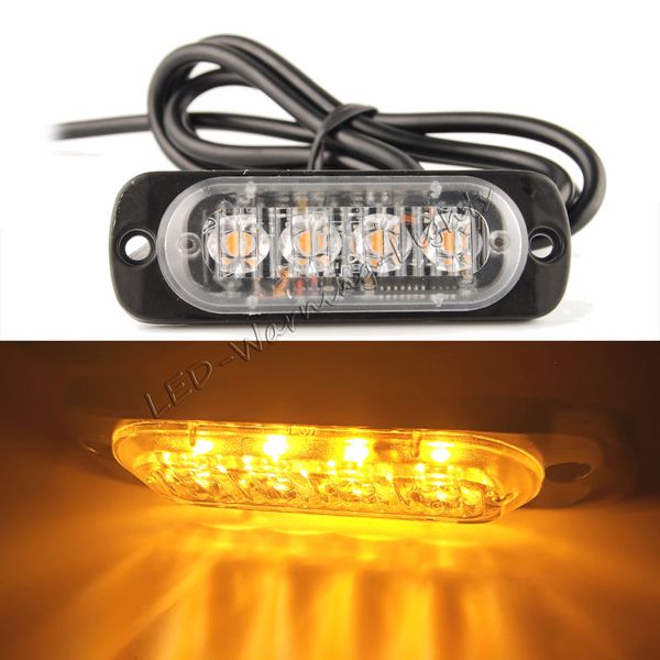 

50pcs 3inch 8w super slim led strobe emergency warning light for pick up truck 4x4 trailer tractor machine forestry safety beacon light