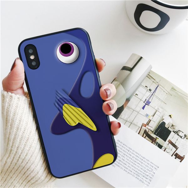 

capa blue fish cover for iphone 11 pro xs max xr case for iphone 8 7 6s plus 5s se 5 case soft silicone cover.
