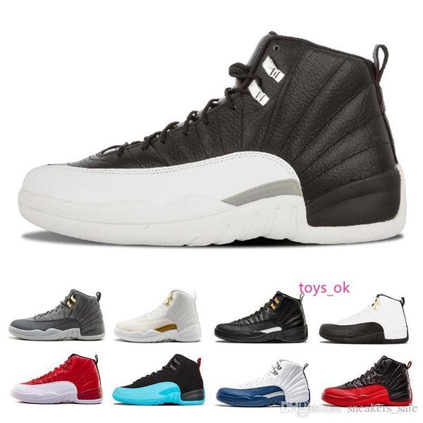 

12s master playoffs the 2019 taxi bulls mens basketball shoes 12 french blue wolf grey gamma blue gym red dark grey men sneakers