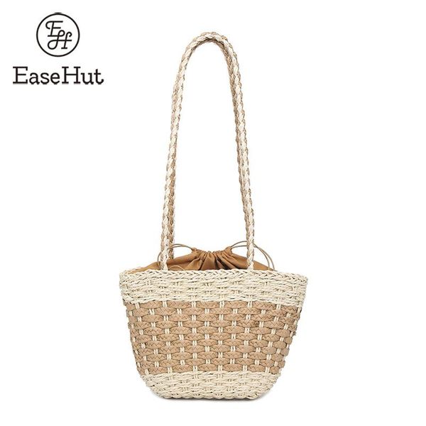 

easehut handmade bohemian straw beach bag for women woven girls messenger crossbody bag beach holiday rattan shoulder bolsa