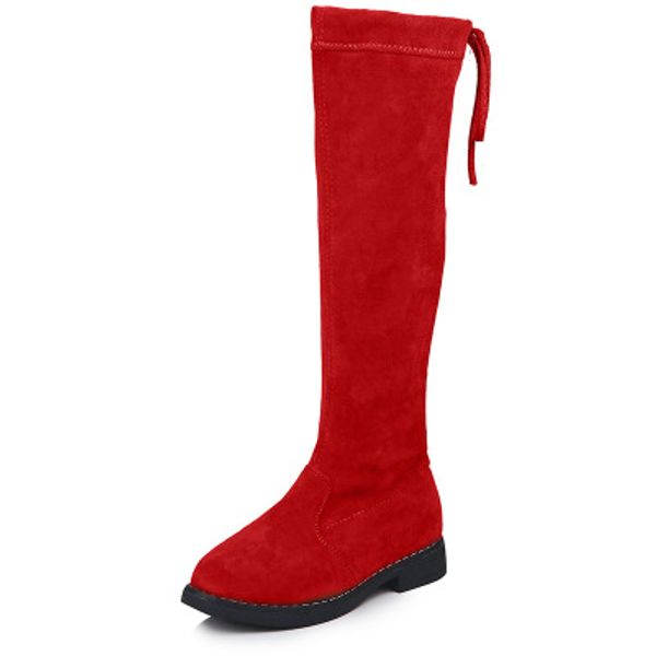 

children brand over the knee boot kids solid color boots girls luxury flat shoes girls designer jackboot 2020 new spring fashion, Black;grey