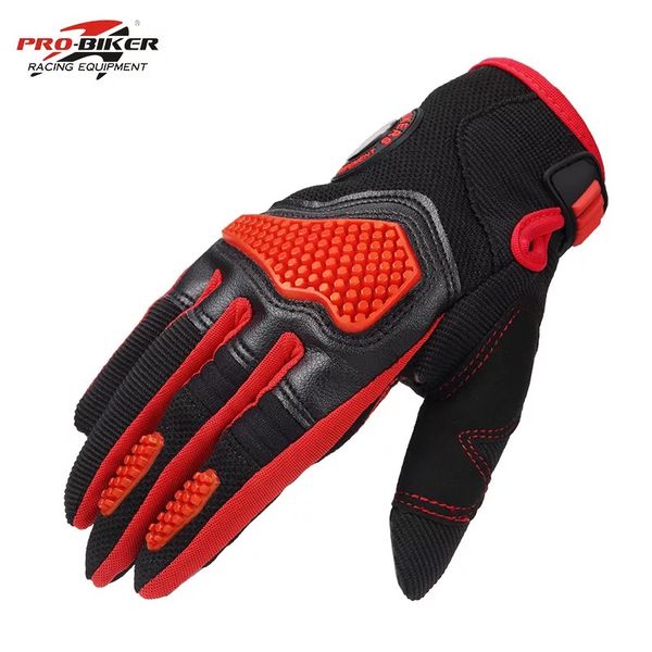 

pro biker touch screen gloves motorcycle gloves winter summer motocross protective gear racing 2019, Black