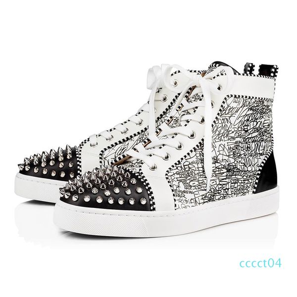 

2020 designer shoes for men women fashion spike sneakers triple black white red suede leather mens trainer flat bottoms luxury shoe ct04