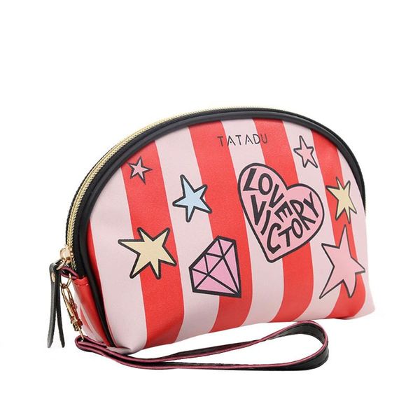 

women girls makeup bag large capacity portable fashion letter print cosmetic pouch organizer toiletries storage bags