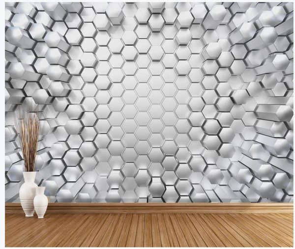 

wallpapers for living room 3d stereo abstract geometric solid background wall painting