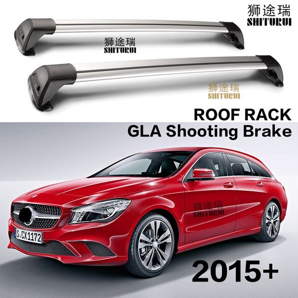 

2 pcs for - cla shooting brake wagon 2015+ roof bar car special aluminum alloy belt lock led shooting cla coup