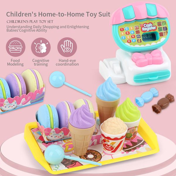 

abs simulation learning teaching mini supermarket children toy set play house kids birthday gift home cash register pretend