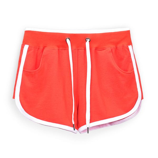 

selling women running workout shorts yoga sport fitness short pant sleeping home drawstring shorts, White;red