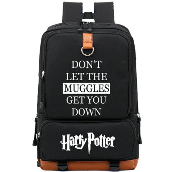 

muggles backpack harry potter day pack let you down school bag cartoon packsack laprucksack sport schoolbag outdoor daypack