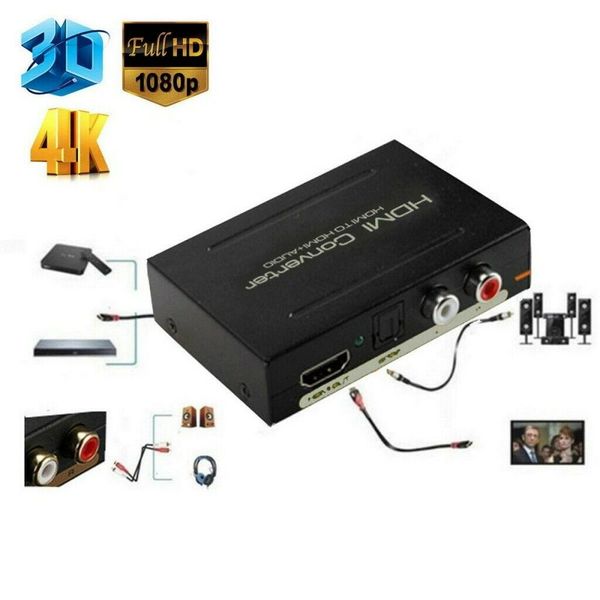 

hdmi audio extractor converter 5.1ch audio splitter 1080p stereo analog hdmi to hdmi optical spdif rca l/r adapter converters