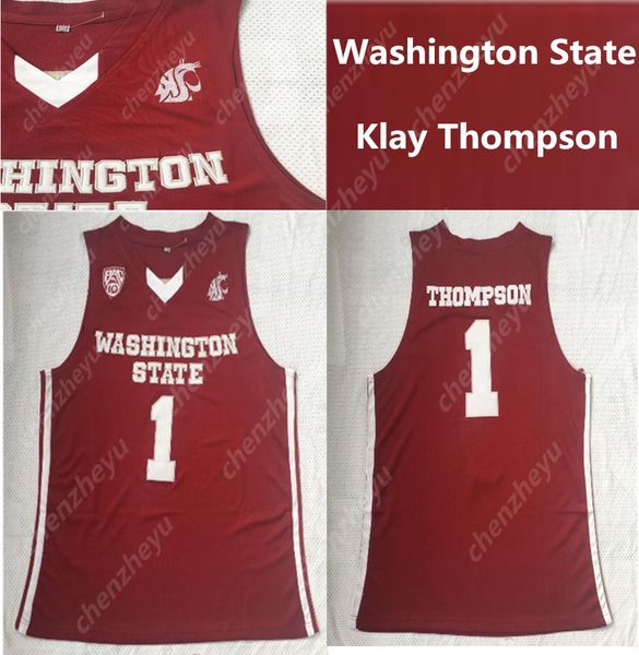 

men's NCAA Vintage Washington State Cougars Thompson College Basketball Jerseys