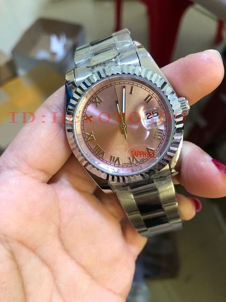 

luxury men's wristwatch 36mm asia 2813 movement sapphire steel automatic mens watch watch, Slivery;brown