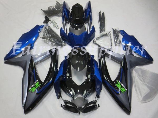 

новый (литье под давлением) abs обтекатель комплекты подходят для (suzuki gsxr 600-750) 2008 2009 2010 gsx-r600 r750 k8 обтекатели набор син