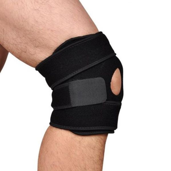 

neoprene patella black elastic knee support, brace fastener, gym sport