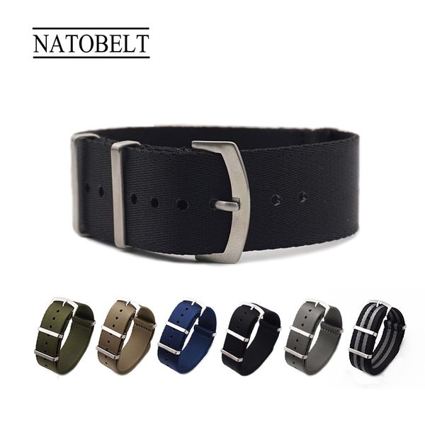 

new design bond black seatbelt nylon 20mm 22mm nato strap, Black;brown