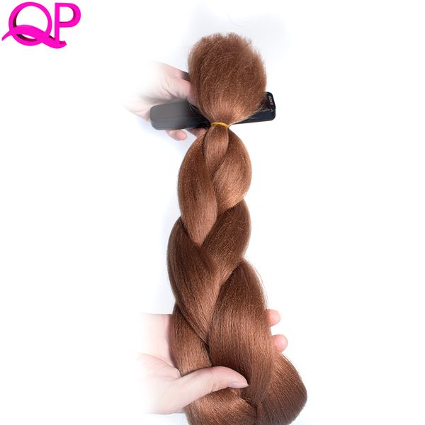 

qp 24" 100g jumbo kanekalon braiding hair purple green sliver synthetic crochet hair for box braids 30 colors, Black