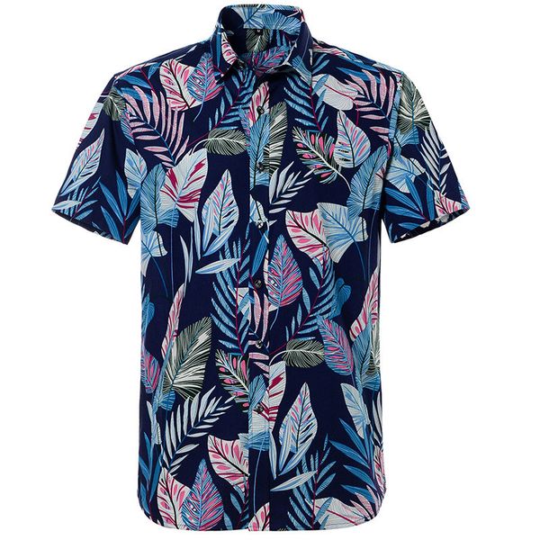 

лето чистый хлопок mens гавайская рубашка сыпучие печатается с коротким рукавом большой размер сша гавайский цветок мужчины пляж цветочные р, White;black