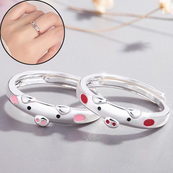

trendy cute cartoon rings pig piggy ring jewelry girl gift women adjustable bands new, Golden;silver