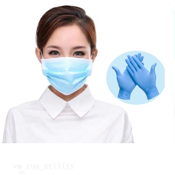 

для взрослых одноразовые перчатки пвх (не латекс) противоскользящие противокислотные защитные перчатки 3-слойные нетканые анти-плевательные